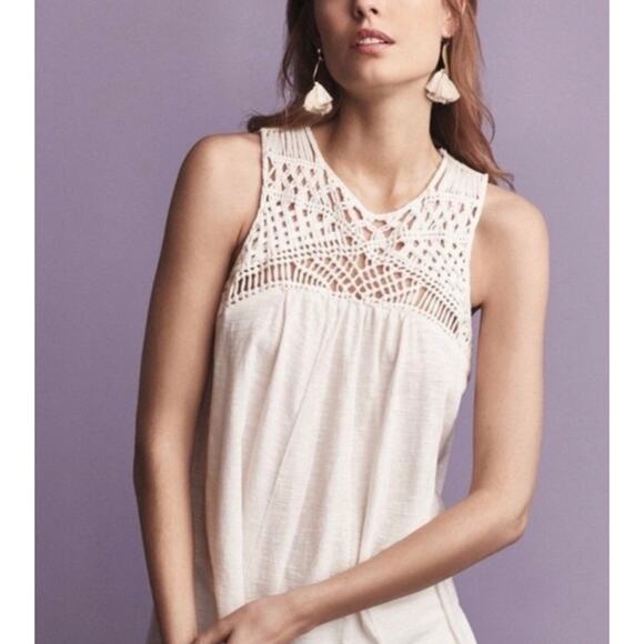 Akemi + Kin Tops - Akemi + Kin Tank Top Womens Medium Crochet Lace Sleeveless Boho Anthropologie
